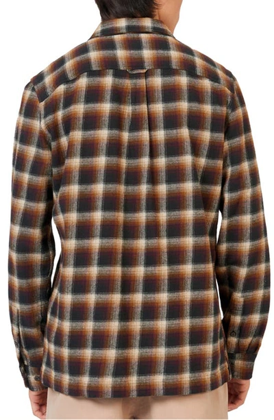 Ben Sherman Brushed Ombré Button-up Shirt In Utility Brown