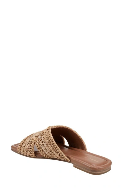 Marc Fisher Ltd Narda Woven Raffia Flat Slide Sandals In Light Natural 110