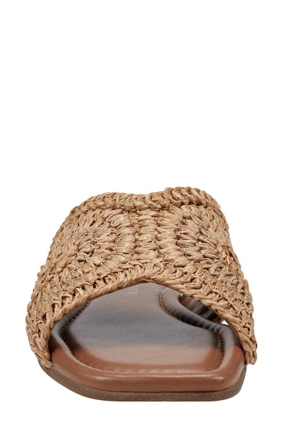 Marc Fisher Ltd Narda Woven Raffia Flat Slide Sandals In Light Natural 110