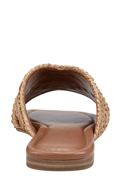 Marc Fisher Ltd Narda Woven Raffia Flat Slide Sandals In Light Natural 110