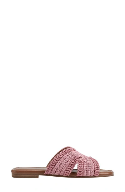Shop Marc Fisher Ltd Narda Raffia Slide Sandal In Medium Pink 660