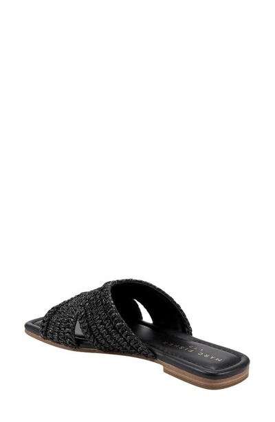 Shop Marc Fisher Ltd Narda Raffia Slide Sandal In Black