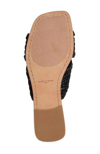 Shop Marc Fisher Ltd Narda Raffia Slide Sandal In Black