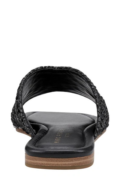 Shop Marc Fisher Ltd Narda Raffia Slide Sandal In Black