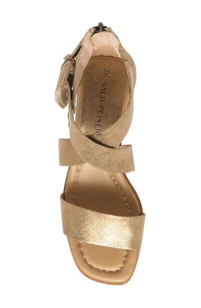 Shop Donald Pliner Block Heel Sandal In Light Gold
