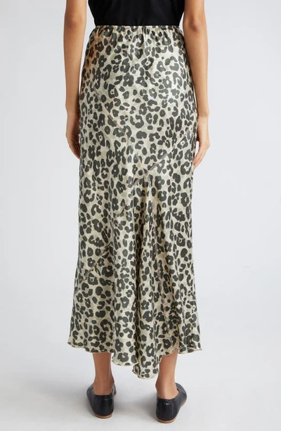 Shop Atm Anthony Thomas Melillo Leopard Print Silk Charmeuse Maxi Skirt