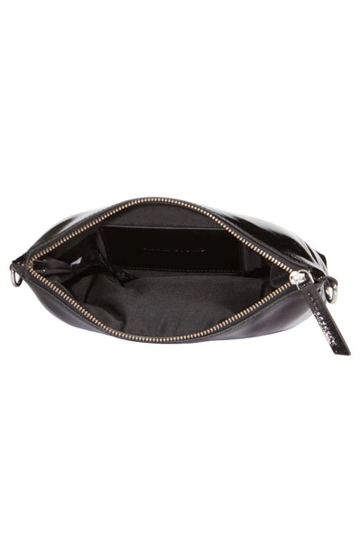 Shop Stand Studio Kimberly Patent Leather Pochette Shoulder Bag In Black