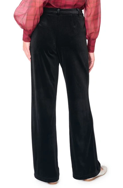 Gibsonlook Lindsey Velvet Wide Leg Pants In Black