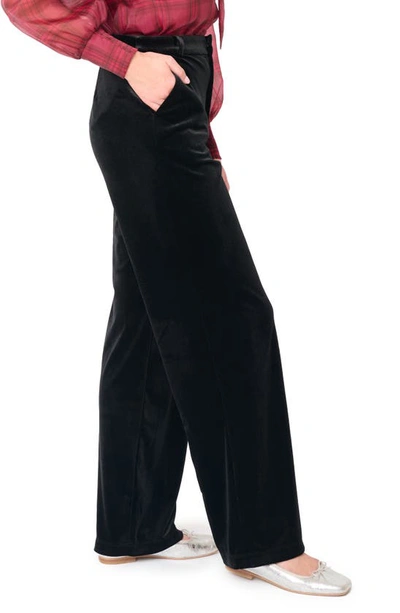 Gibsonlook Lindsey Velvet Wide Leg Pants In Black