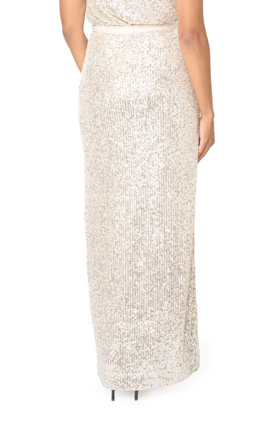 Gibsonlook Sparkle Shine Sequin Maxi Skirt In Champagne