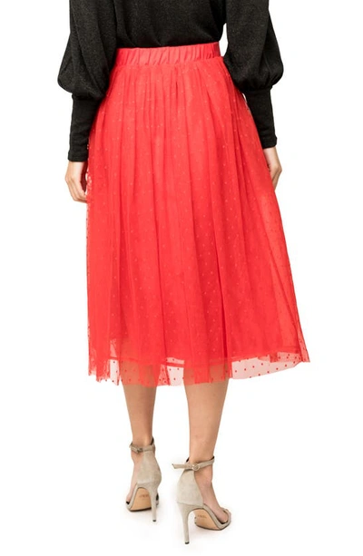 Shop Gibsonlook Swiss Dot Layered Tulle Skirt In Red