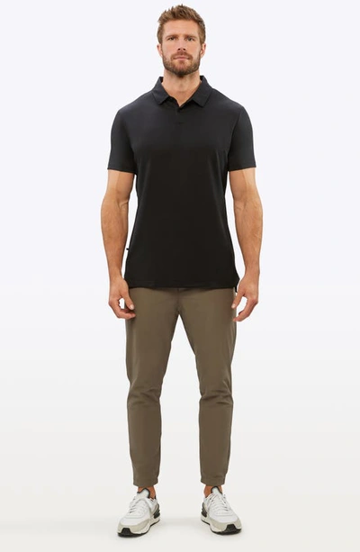 Cuts Coz Split Hem Polo In Black