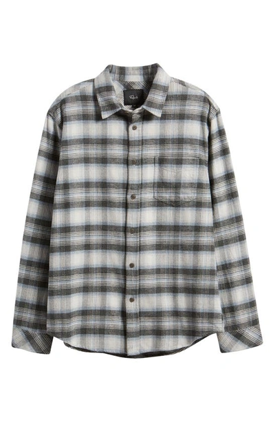 Shop Rails Forrest Plaid Cotton Flannel Button-up Shirt In Charcoal Heather Yucca
