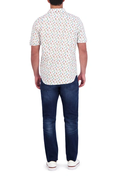 Shop Robert Graham Cin Cin Short Sleeve Button-up Shirt In White