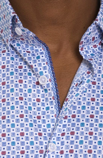 Shop Robert Graham Favre Print Button-up Shirt In White Multi