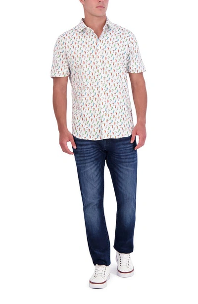 Shop Robert Graham Cin Cin Short Sleeve Button-up Shirt In White