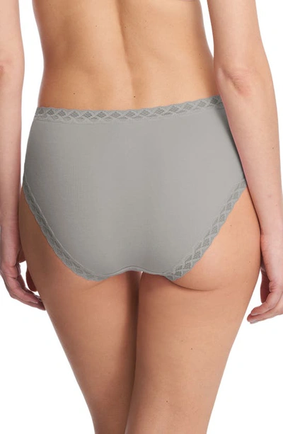 Shop Natori Bliss Cotton French Cut Briefs In Stormy
