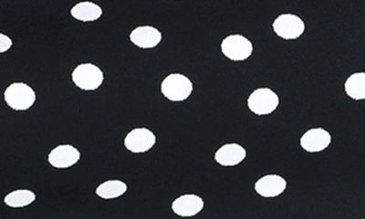 Shop Carolina Herrera Polka Dot Knit Fit & Flare Dress In Black Multi