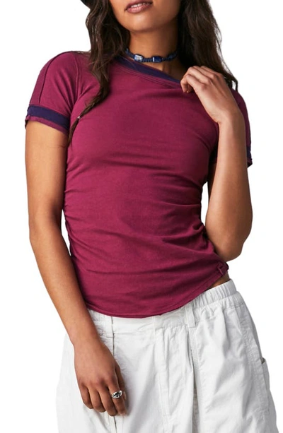 Shop Free People Sporty Mix T-shirt In Razzy Jazzy