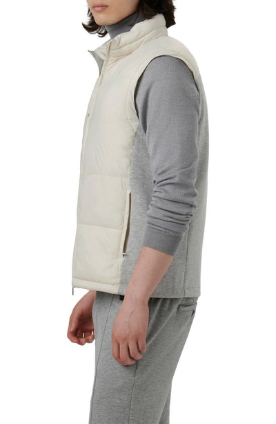 Shop Bugatchi Quilted Water Resistant Insulated Vest In Stone