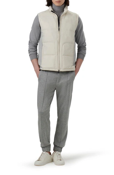 Shop Bugatchi Quilted Water Resistant Insulated Vest In Stone