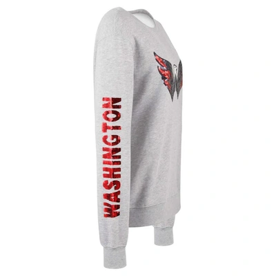 Shop Cuce Heather Gray Washington Capitals Sequin Pullover Sweatshirt