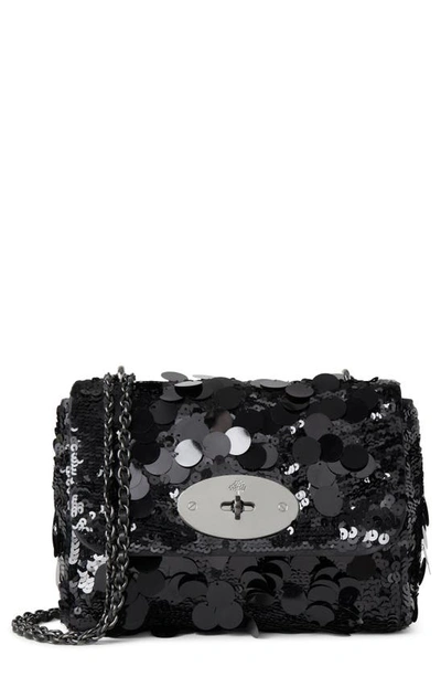 Shop Mulberry Lily Sequin Crossbody Bag In Black