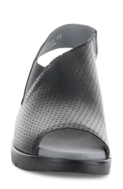 Shop Fly London Nisi Platform Wedge Sandal In Black Mousse