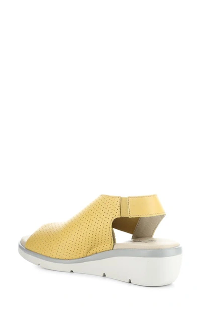 Fly London Nisi Platform Wedge Sandal In Bumblebee Mousse