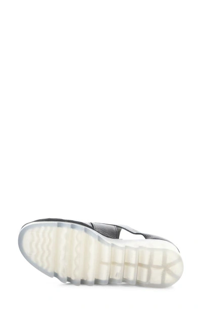 Fly London Bogi Platform Wedge Oxford In Black Mousse
