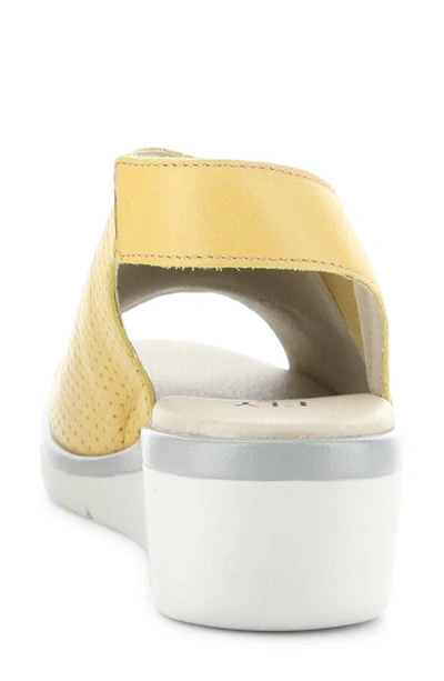 Fly London Nisi Platform Wedge Sandal In Bumblebee Mousse