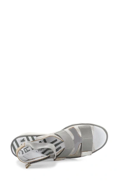 Fly London Bech Platform Wedge Sandal In Pearl Cool