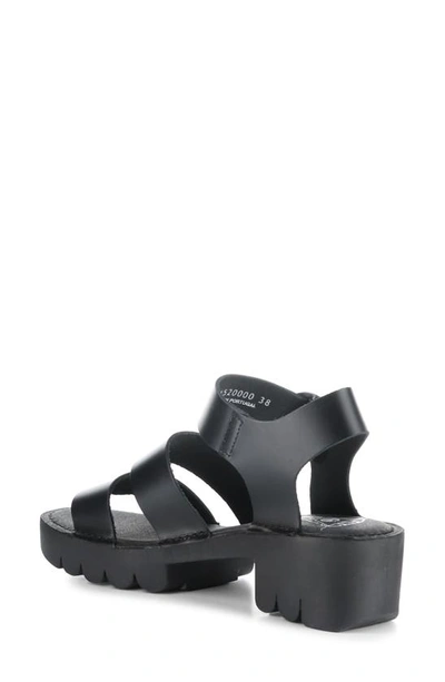 Fly London Egly Piatform Sandal In Black Bridle
