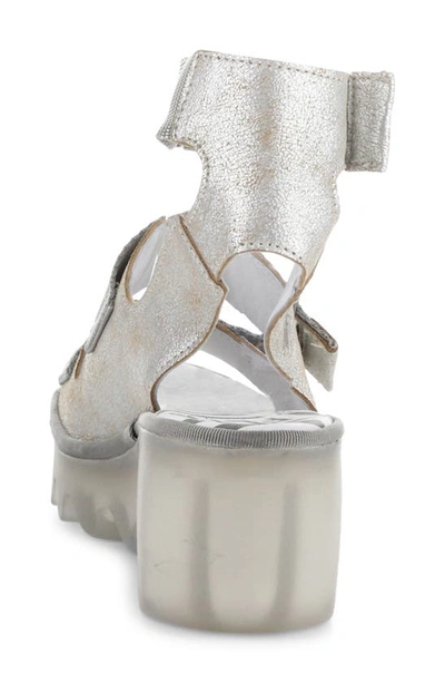 Fly London Bech Platform Wedge Sandal In Pearl Cool