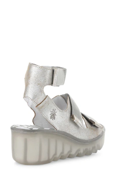Fly London Bech Platform Wedge Sandal In Pearl Cool
