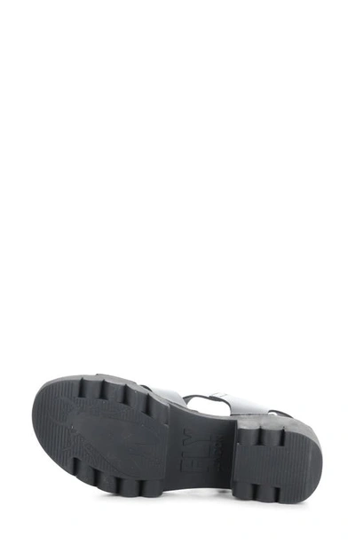Fly London Egly Piatform Sandal In Black Bridle