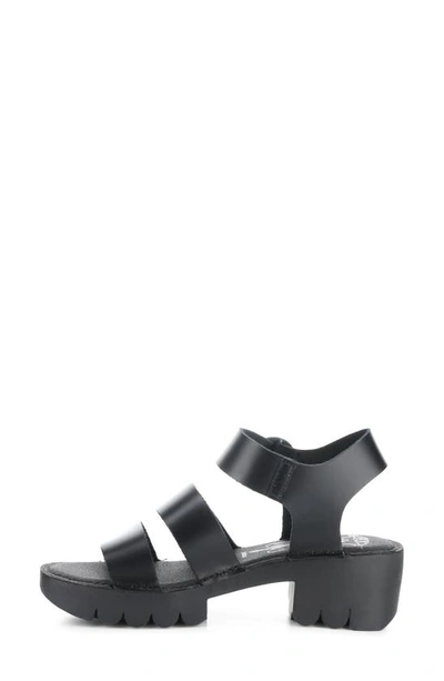 Fly London Egly Piatform Sandal In Black Bridle