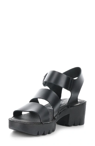 Shop Fly London Egly Piatform Sandal In Black Bridle