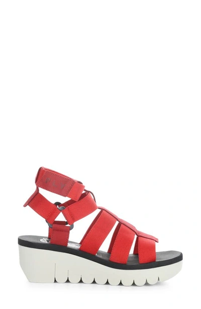 Fly London Yufi Espadrille In Lipstick Red/ Red