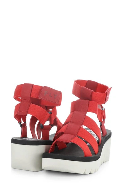 Fly London Yufi Espadrille In Lipstick Red/ Red