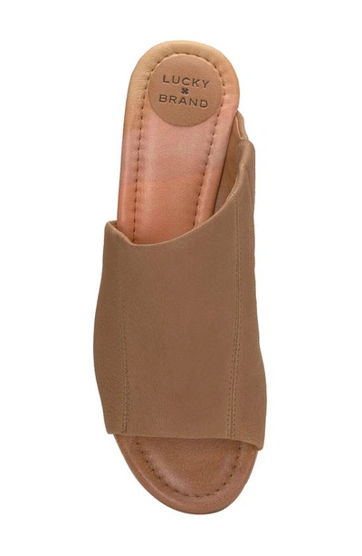 Shop Lucky Brand Malenka Wedge Slide Sandal In Tortilla Bro Salina