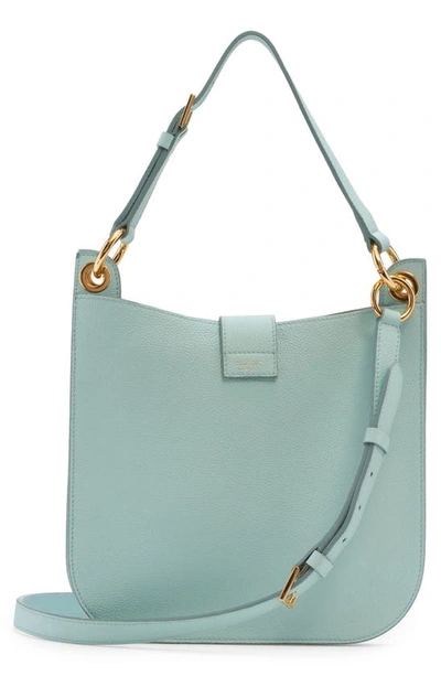 Shop Tom Ford Small Tara Leather Top Handle Bag In 1l086 Pastel Blue