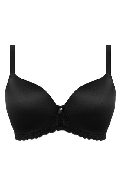 Freya Offbeat Underwire Demi Plunge Molded Bra In Black