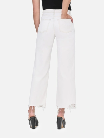 Shop Frame The Relaxed Straight Jeans In White
