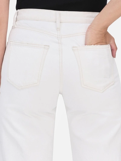 Shop Frame The Relaxed Straight Jeans In White
