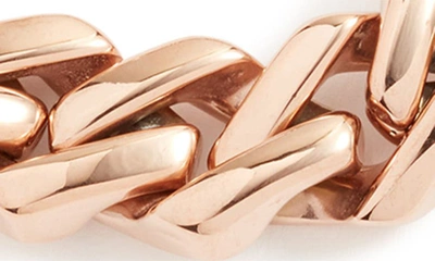 Shop Knotty Curb Chain Bracelet In Rose Gold