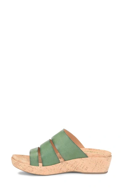 Shop Kork-ease Menzie Wedge Slide Sandal In Green F/ G