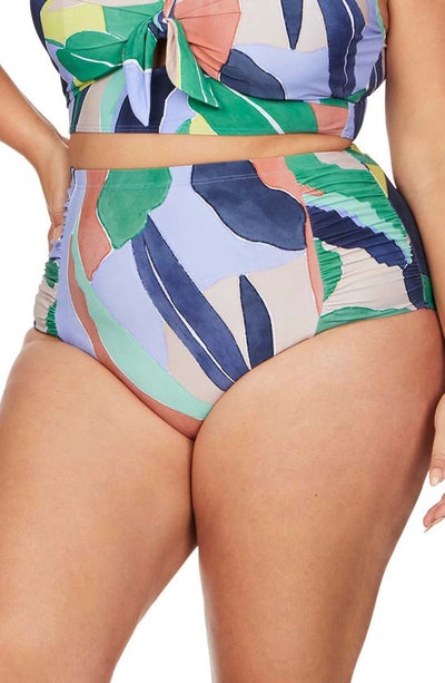 Shop Artesands Lav Botticelli High Waist Bikini Bottoms In Multi