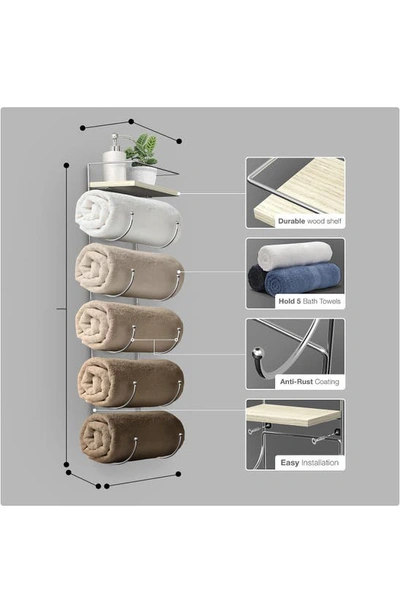 Sorbus Wall Mounted Organizing Rack In Silver