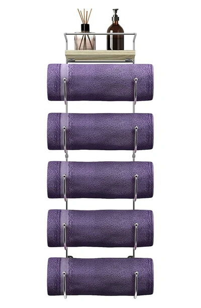 Sorbus Wall Mounted Organizing Rack In Silver